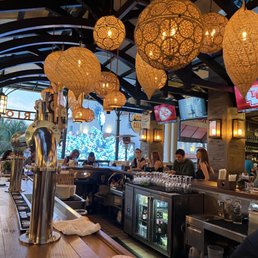 people sitting at a bar in a restaurant people sitting at a bar in a restaurant
