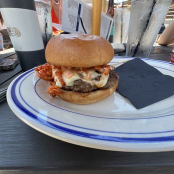 Zeke's Restaurant - Surf and Turf Burger - delicious! - Salad Near Me - Orange Beach, Alabama Zeke's Restaurant - Surf and Turf Burger - delicious! - Salad Near Me - Orange Beach, Alabama