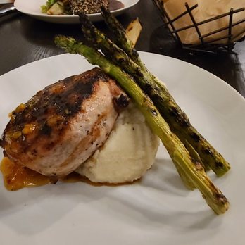 Manera's Restaurant - Grilled Pork Chop with horseradish mashed and asparagus - New American Near Me - Brick Township, New Jersey Manera's Restaurant - Grilled Pork Chop with horseradish mashed and asparagus - New American Near Me - Brick Township, New Jersey
