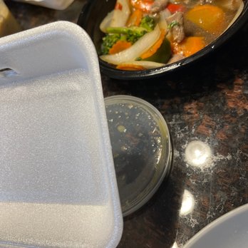Thai Room - a tray of rice, meat, and vegetables - Thai Near Me - Toronto, Ontario