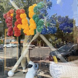 The Needlepoint Joint - Window display in June