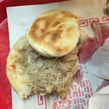 Gene's Chinese Flatbread Cafe - The pork inside the pork bun - Chinese Near Me - Boston, Massachusetts