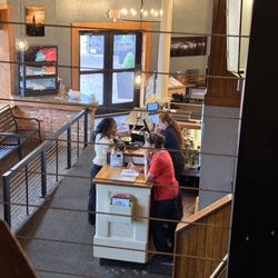 Looking down at the counter