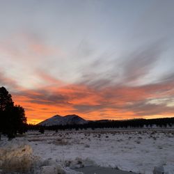 Sunset Crater Volcano National Monument - Sunset crater winter sunrise