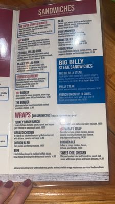 Menu photo 6 Steener's Pub Bemus Point, NY