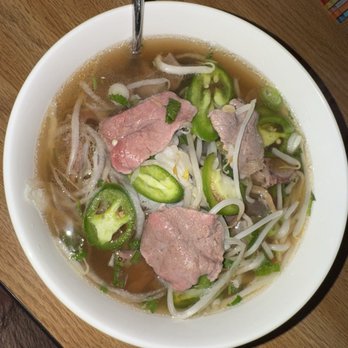 Pho Vietnam - Beef combination pho with 3 small slices of raw steak - Vietnamese Near Me - Santa Rosa, California