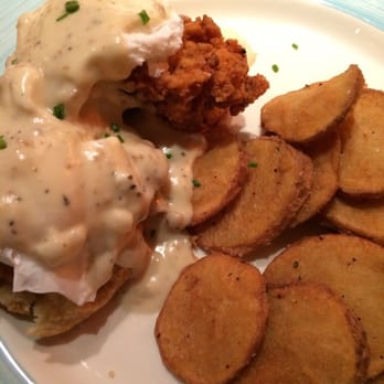 Silverado - Pan fried chicken on top of a biscuit and smothered in gravy! 5/5 - American Near Me - Annandale, Virginia Silverado - Pan fried chicken on top of a biscuit and smothered in gravy! 5/5 - American Near Me - Annandale, Virginia
