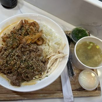 Ginza Don - Teriyaki Chicken and Thinly Sliced Beef Donburi Combo - Japanese Near Me - Flushing, New York