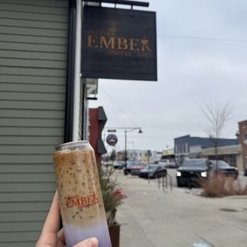 Toasty Ember - Iced Wild Blueberry Latte - Coffee & Tea Near Me - Fortville, Indiana Toasty Ember - Iced Wild Blueberry Latte - Coffee & Tea Near Me - Fortville, Indiana
