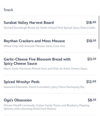 Menu photo 6 Oga's Cantina at the Disneyland Resort Anaheim, CA Menu photo 6 Oga's Cantina at the Disneyland Resort Anaheim, CA
