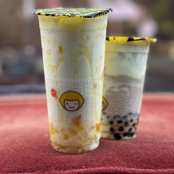 Happy Lemon - D10. Mango Orange Milk Tea D5. Boba Milk Tea with Puff Cream - Bubble Tea Near Me - Sunnyvale, California Happy Lemon - D10. Mango Orange Milk Tea D5. Boba Milk Tea with Puff Cream - Bubble Tea Near Me - Sunnyvale, California