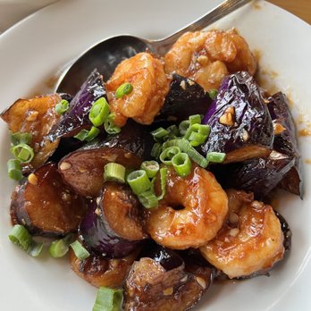 Burma Superstar - SHRIMP & EGGPLANT WITH GARLIC SAUCE - Burmese Near Me - Alameda, California Burma Superstar - SHRIMP & EGGPLANT WITH GARLIC SAUCE - Burmese Near Me - Alameda, California