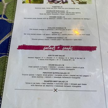 Coya Peruvian Secret - Menu - Peruvian Near Me - Del Mar, California