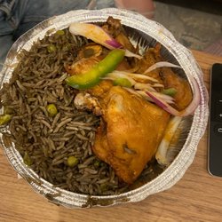 Joenise Restaurant - Fried Chicken/Poulet Fri  Served with rice of your choice, plantain and salad