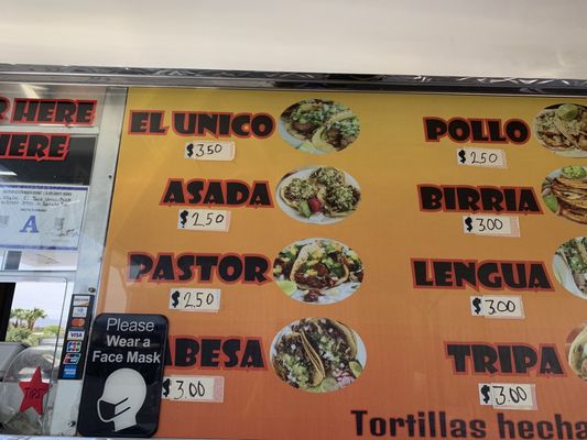 Menu photo 5 El Taco Unico Las Vegas, NV Menu photo 5 El Taco Unico Las Vegas, NV