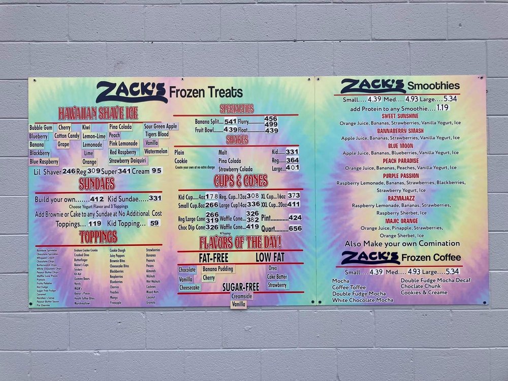 ZACK’S FROZEN TREATS Updated September 2024 26 Photos & 27 Reviews