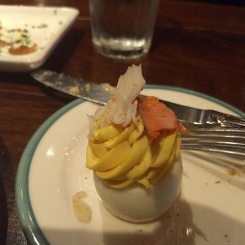 Orso - my share of the seafood deviled eggs - Italian Near Me - Anchorage, Alaska