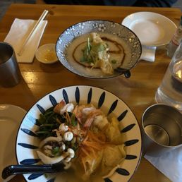 Noodle soup and Fish Congee