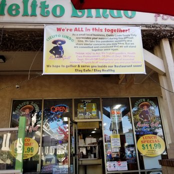Cielito Lindo Mexican Grill - The banner out front - Mexican Near Me - Santa Maria, California