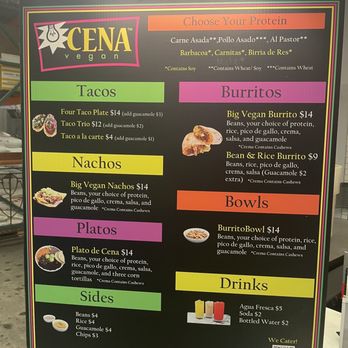 Cena Vegan - Menu - Vegan Near Me - Whittier, California