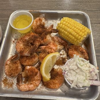 Shuckin' Shack Oyster Bar - Shrimp, corn, and slaw - Seafood Near Me - Rocky Mount, North Carolina