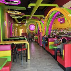 La Michoacana Plus - Seating area- vibrant and fun!