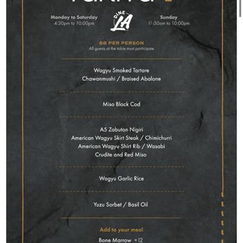 Yakiya - DineLA menu - Bars Near Me - Pasadena, California