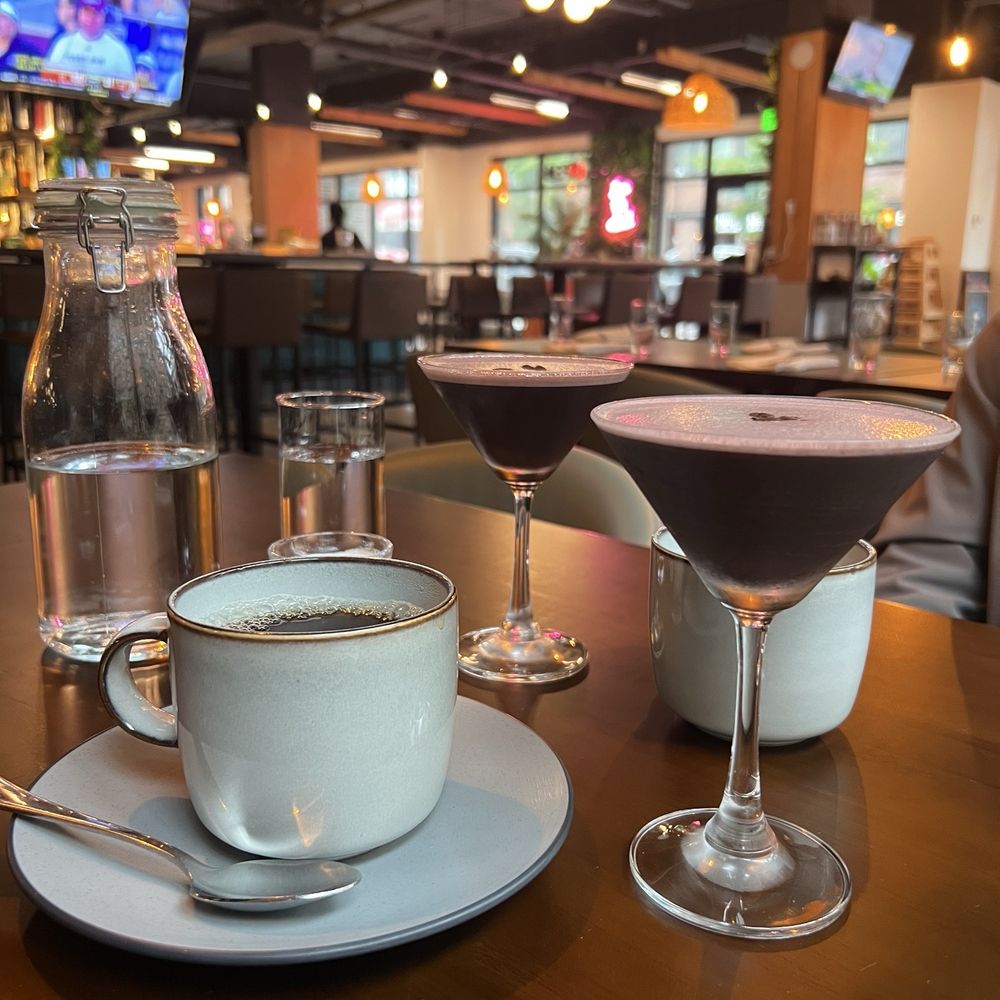 Woo Bar & Kitchen - Ube espresso martini - Asian Fusion Near Me - Seattle, Washington Woo Bar & Kitchen - Ube espresso martini - Asian Fusion Near Me - Seattle, Washington
