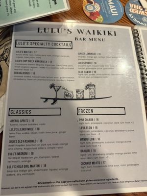 Menu photo 1 Lulu's Waikiki Honolulu, HI Menu photo 1 Lulu's Waikiki Honolulu, HI