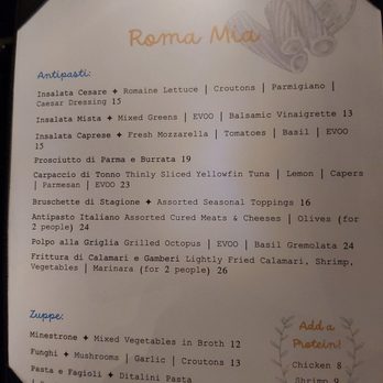 Roma Mia - Menu - Italian Near Me - San Diego, California Roma Mia - Menu - Italian Near Me - San Diego, California