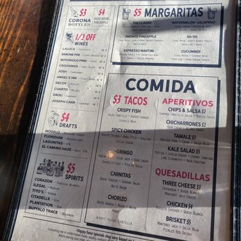 El Camino - Happy hour menu - Cocktail Bars Near Me - Delray Beach, Florida El Camino - Happy hour menu - Cocktail Bars Near Me - Delray Beach, Florida