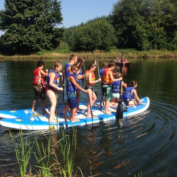 Camp Blue Spruce - The giant paddle. One of many fun activities at Camp Blue Spruce! - Summer Camps Near Me - Portland, Oregon Camp Blue Spruce - The giant paddle. One of many fun activities at Camp Blue Spruce! - Summer Camps Near Me - Portland, Oregon