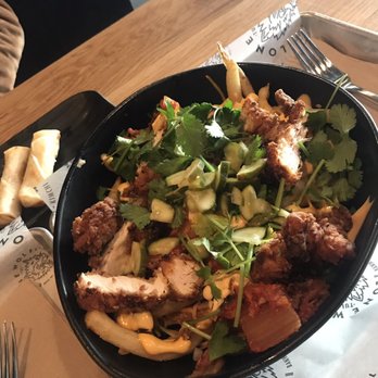 Lone Wolf Banh Mi - Kimchi Fries with Lemongrass Buttermilk Fried Chicken - Vietnamese Near Me - Tulsa, Oklahoma Lone Wolf Banh Mi - Kimchi Fries with Lemongrass Buttermilk Fried Chicken - Vietnamese Near Me - Tulsa, Oklahoma