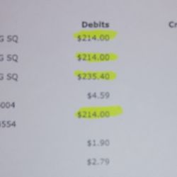 Central Taxi - Print out from my bank showing the charges are from Central Taxi
