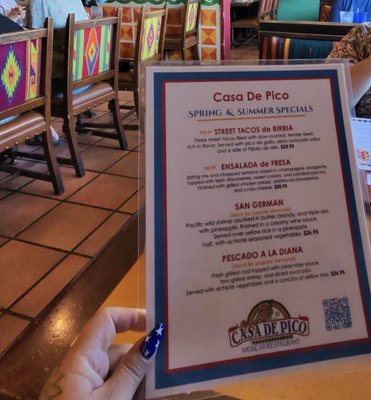 Menu photo 1 Casa De Pico La Mesa, CA Menu photo 1 Casa De Pico La Mesa, CA