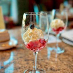 Lobby Lounge - Afternoon Tea starts with berries and chantily cream! Lovely!
