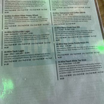 Hi-Wire Brewing - Beer menu 2 - Breweries Near Me - Wilmington, North Carolina Hi-Wire Brewing - Beer menu 2 - Breweries Near Me - Wilmington, North Carolina