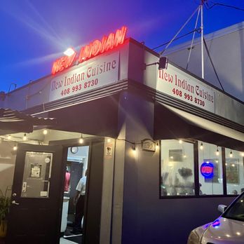 New Indian Cuisine - Exterior at night - Indian Near Me - San Jose, California New Indian Cuisine - Exterior at night - Indian Near Me - San Jose, California