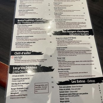 La Diable - Menu - American Near Me - Mont-Tremblant, Quebec La Diable - Menu - American Near Me - Mont-Tremblant, Quebec