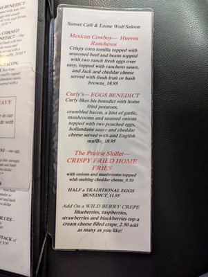 Menu photo 5 Sunset Cafe & Loose Wolf Saloon Cle Elum, WA
