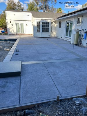 Residential Uncolored Stamped Concrete