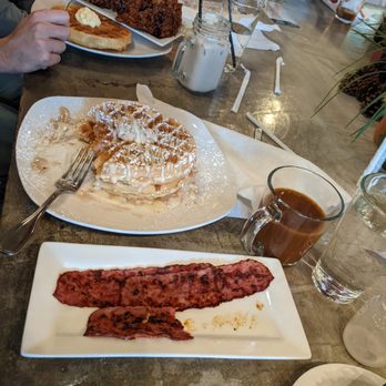 Avenue Brunch House - Faygo bacon, Sin-a-mon waffles - Breakfast & Brunch Near Me - Dearborn, Michigan