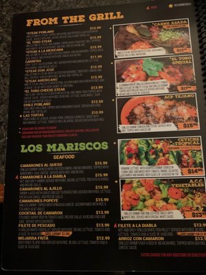 Menu photo 2 El Toro Mexican Grill and Bar Cornelius, NC Menu photo 2 El Toro Mexican Grill and Bar Cornelius, NC