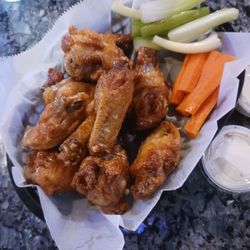 Chicken wings with honey old bay.