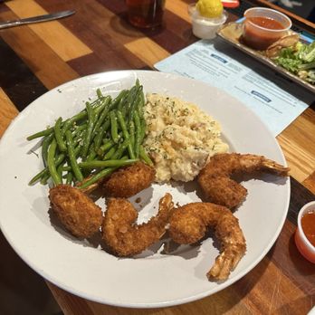 Uncle Ike's Sandbar & Grill - Fried shrimp platter with 2 sides - green beans and mashed potatoes. - American Near Me - Corolla, North Carolina Uncle Ike's Sandbar & Grill - Fried shrimp platter with 2 sides - green beans and mashed potatoes. - American Near Me - Corolla, North Carolina