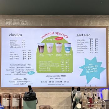 Summit Coffee - Drinks - Desserts Near Me - Sandy Springs, Georgia Summit Coffee - Drinks - Desserts Near Me - Sandy Springs, Georgia