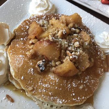 Ida's Cafe - Peach cobbler pancakes.  Get in your car and GO! - Breakfast & Brunch Near Me - Lancaster, Pennsylvania