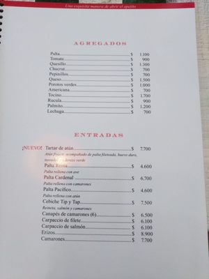 Menu photo 7 Tip Y Tap Vitacura, RM Menu photo 7 Tip Y Tap Vitacura, RM