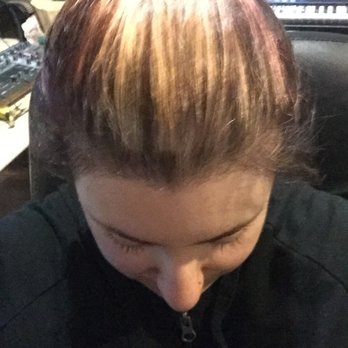 Ira Ludwick Salon - Before, from the previous salon. That wasn't root from my hair growing out. That was how the highlights were placed. - Hair Salons Near Me - Bethesda, Maryland