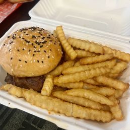 Slayer burger with fries Slayer burger with fries